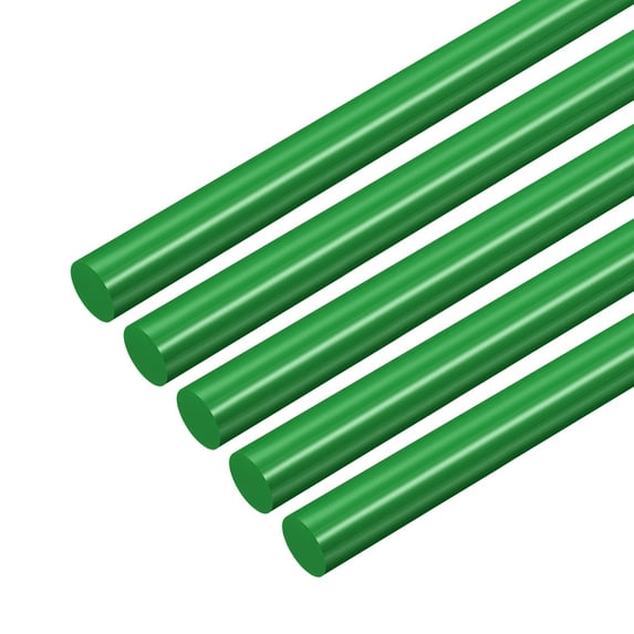 Uxcell Plastic Rods ABS Styrene Round Stick Round Solid Bar DIY Model for DIY Toys Building Making Architectural Model Making Green 1" x 13"