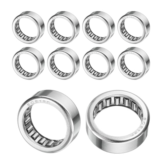 Uxcell 10 Pcs HK0408 Needle Roller Bearings 0.77 x 1 x 0.37 Inch, Chrome Steel Bearing