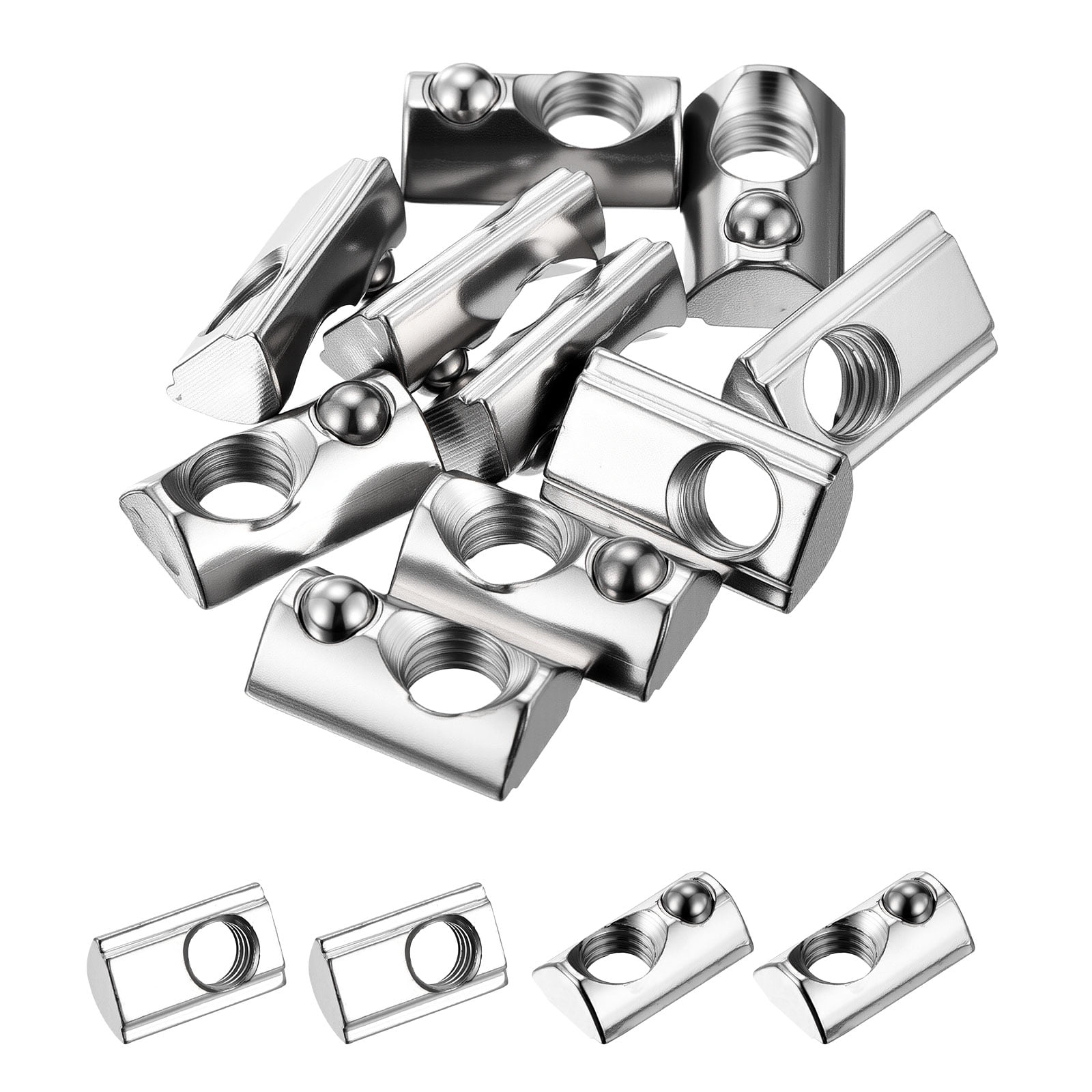 Uxcell 10 Pcs Half Round t Spring Nut - [M8-1.25] 3030 Series Roll in ...
