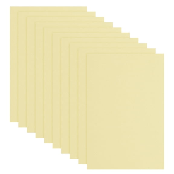 Uxcell 10 Pcs Light Yellow EVA A4 Foam Sheets Crafts, 12 x 8 Inch Foam Paper for DIY Crafts Project Classroom Scrapbook Art Cards Home Office Decoration (2mm Thick)