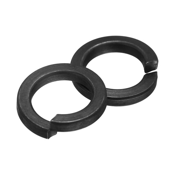 Uxcell 10 Pcs M14 Split Lock Washer, Spring Lock Washer 304 Stainless Steel Split Locking Ring Black Coating for Screws Bolts Furniture Home Applications, Black