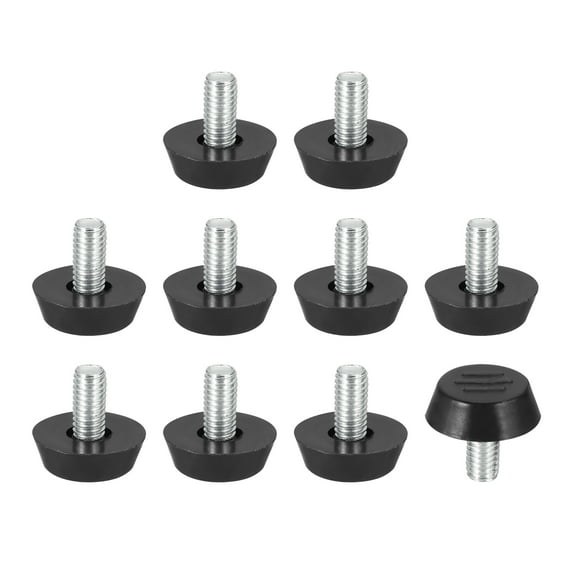 Uxcell 10Pcs Thread Adjustable Furniture Levelers, Furniture Feet Levelers Screw M6 x 12mm