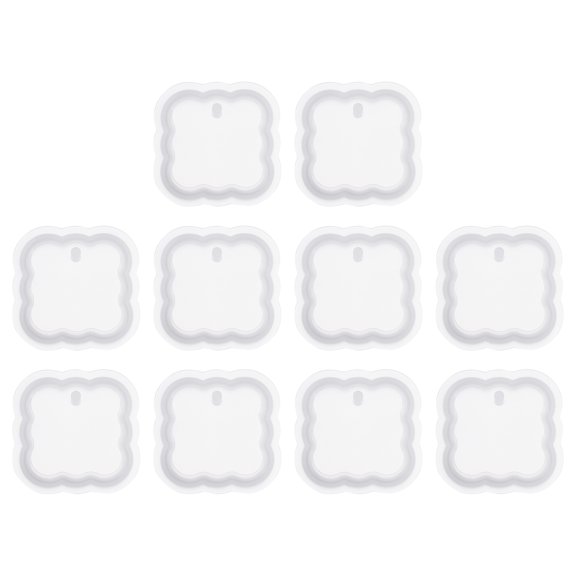 Uxcell 10 Pcs Magic Square Resin Keychain Moulds, Silicone Epoxy Mould Kit with Hole for Pendant Keychains Ornament Jewelry Art