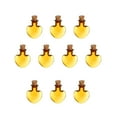 thumbnail image 1 of Uxcell 10 Pcs Mini Glass Bottles Pendants, 0.01oz/0.5ml Heart Shaped Small Glass Jars with Cork Stoppers Wishing Bottles for DIY Crafts Party Wedding Decor Favors, Champagne, 1 of 6