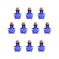 thumbnail image 1 of Uxcell 10 Pcs Mini Glass Bottles Pendants, 0.01oz/0.5ml Star Shaped Small Glass Jars with Cork Stoppers Wishing Bottles for DIY Crafts Party Wedding Decor Favors, Blue, 1 of 6
