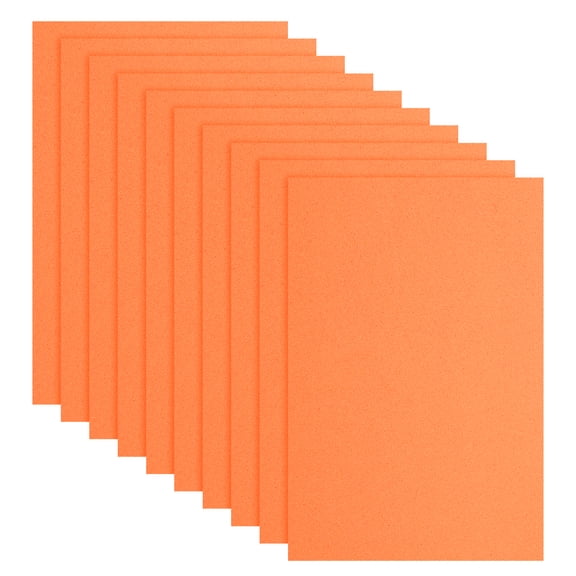 Uxcell 10 Pcs Orange EVA A4 Foam Sheets Crafts, 12 x 8 Inch Foam Paper for DIY Crafts Project Classroom Scrapbook Art Cards Home Office Decoration (2mm Thick)