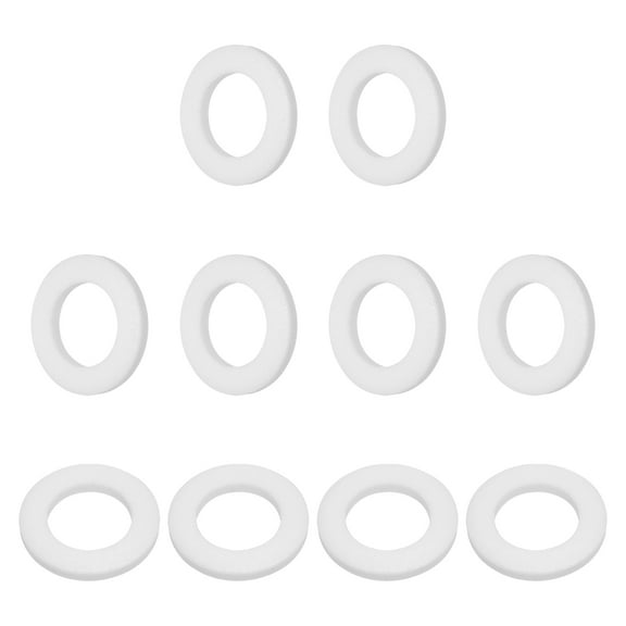 Uxcell 10 Pcs PTFE Flat Washers Sealing Spacer Flange Gasket for Machines Pipe Valves Oil Gas Industries 12x20x2mm