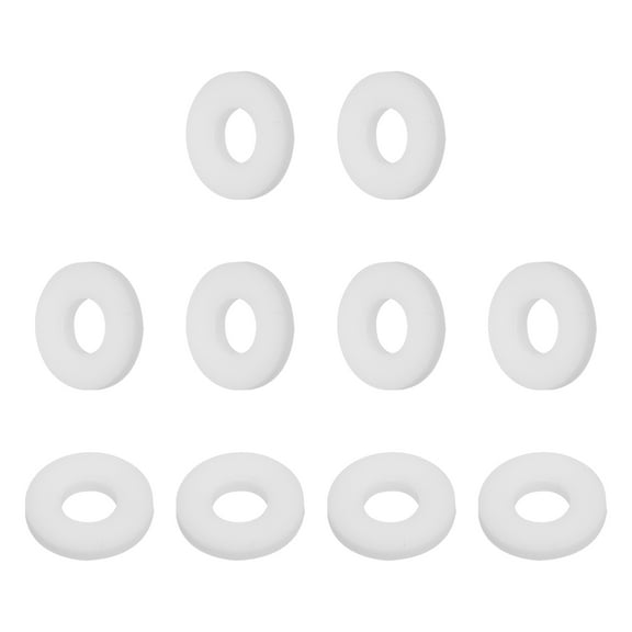 Uxcell 10 Pcs PTFE Flat Washers Sealing Spacer Flange Gasket for Machines Pipe Valves Oil Gas Industries 6x14x2mm