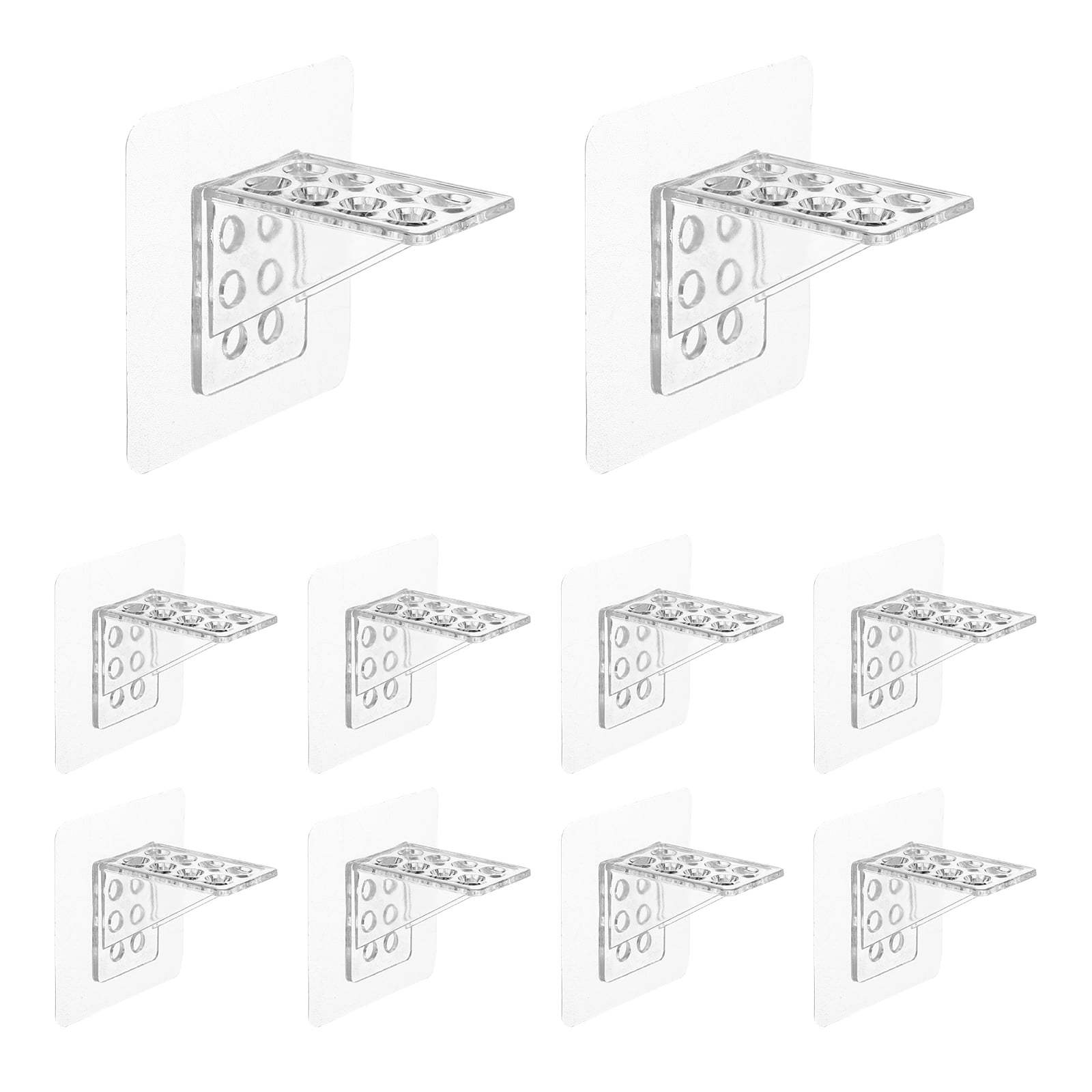 Uxcell 10 Pcs Plastic Shelf Support Peg Punch Free Self Adhesive ...