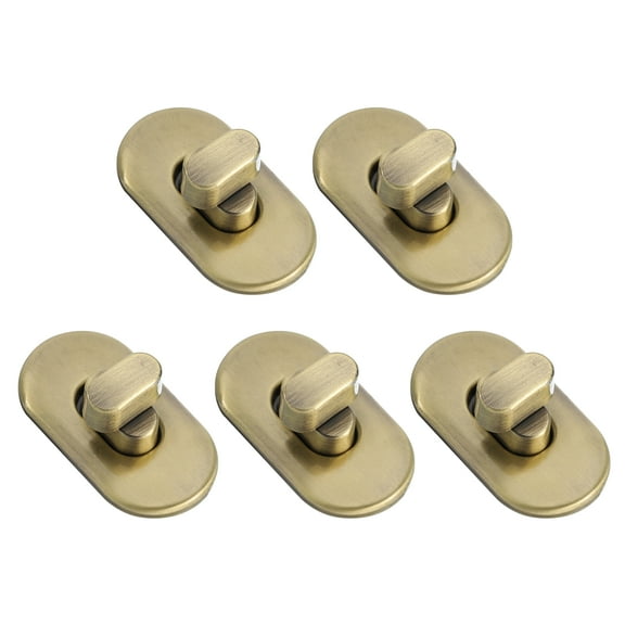 Uxcell 5 Pcs Twist Lock Fastener, Purse Turn Clasps Metal Button, Dark Gold