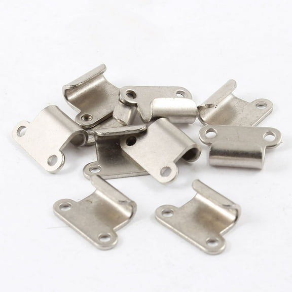 Uxcell 10 Pcs Replacement Metal Strike Plate Silver Tone for Toggle Latch