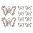 thumbnail image 1 of Uxcell 10 Pcs Rhinestone Butterfly Charm Cubic Zirconia Crystal Light Purple, 1 of 7