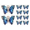 thumbnail image 1 of Uxcell 10 Pcs Rhinestone Butterfly Charm Cubic Zirconia Crystal Bright Blue, 1 of 7