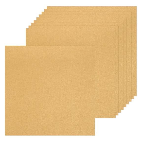 Uxcell 10 Pcs Shimmer Cardstock Paper 10 Inch Length 10 Inch Width 80lb/120gsm Metallic Paper Sheets for Art Supplies Paper Crafting, Light Gold