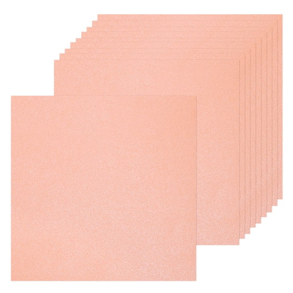 Uxcell 10 Pcs Shimmer Cardstock Paper 6 Inch Length 6 Inch Width 80lb/120gsm Metallic Paper Sheets for Art Supplies Paper Crafting, Dark Pink