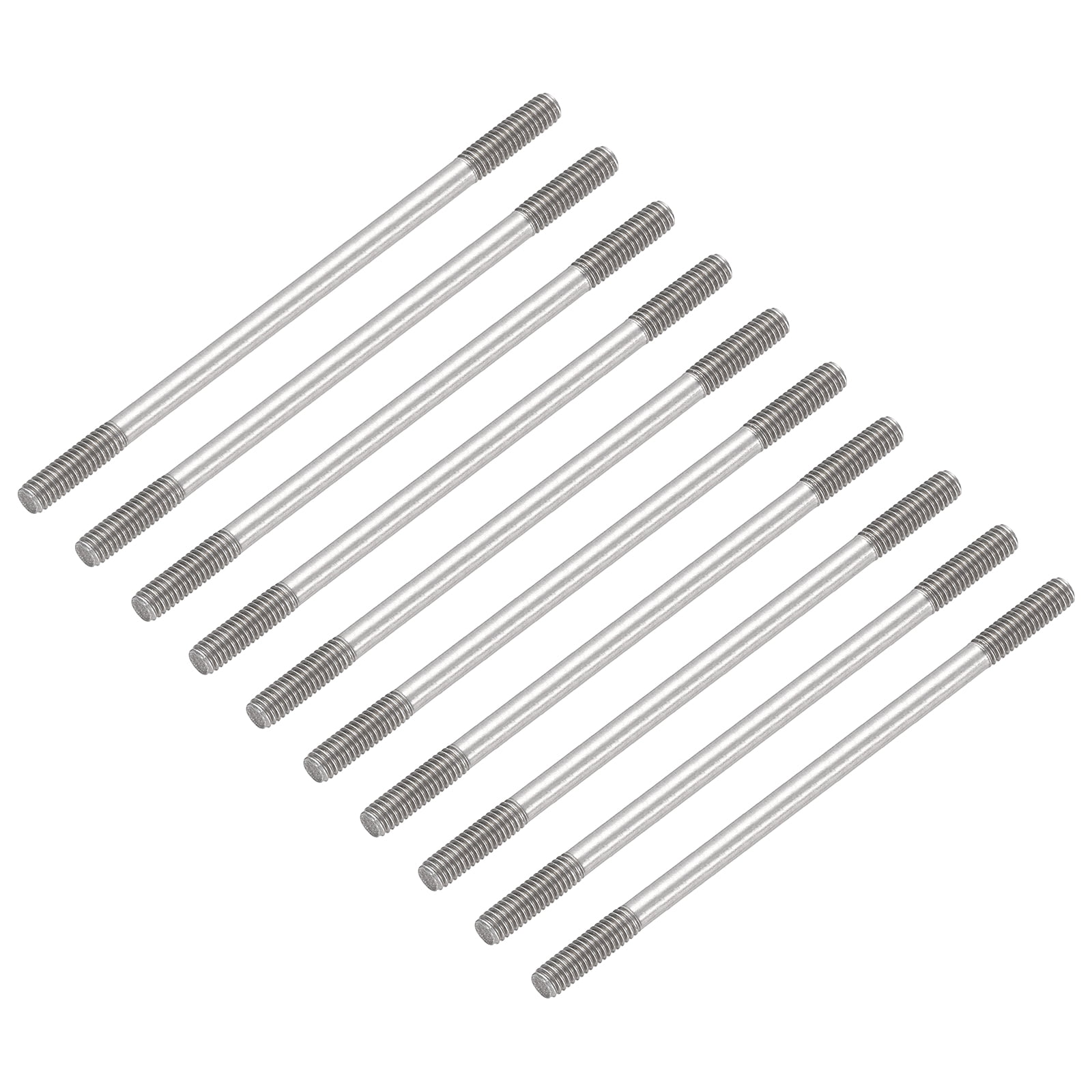 Uxcell 10 Pcs Silver Pushrod Connector Linkage, M3 Threaded Rod 304 ...