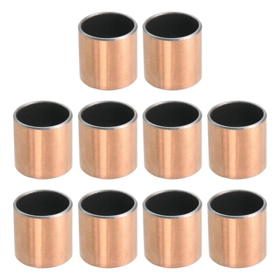 Uxcell 10 Pcs Sleeve Bearing 7/8" Bore x 1" OD x 1" Length Plain Bearings Wrapped Oilless Bushings Self-Lubricating Bushings for Sliding Parts of Machinery