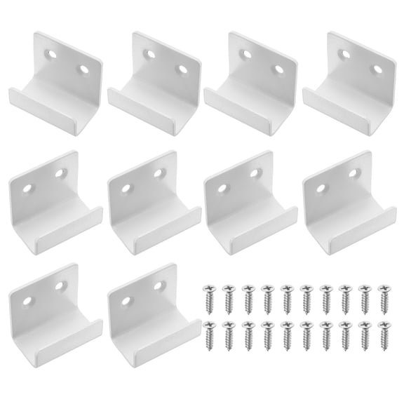 Uxcell 10 Pcs Stainless Steel Tile Hanger Tile Display Bracket White Inner Width 0.79"