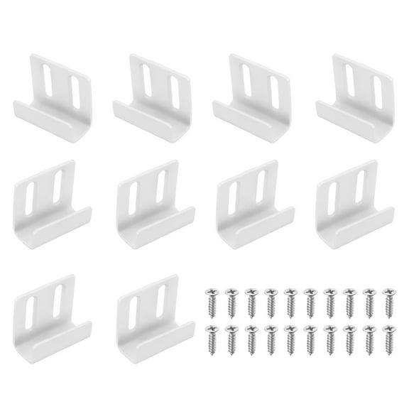 Uxcell 10 Pcs Stainless Steel Tile Hanger, Adjustable Bracket, White Inner Width 15mm