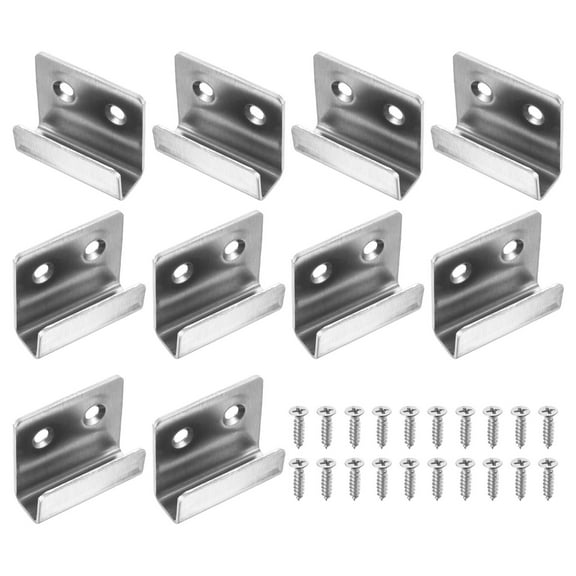 Uxcell 10 Pcs Stainless Steel Tile Hanger Tile Display Bracket Silver Inner Width 0.39"