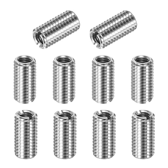 Uxcell 10-Pcs Thread Adapters Sleeve Reducing Nut M12x1.75 Male to M8x1.25 Female 24mm H Nut Screw Reducer