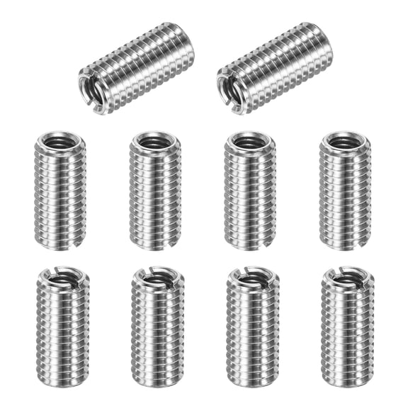 Uxcell 10-Pcs Thread Adapters Sleeve Reducing Nut M12x1.75 Male to M8x1.25 Female 25mm H Nut Screw Reducer