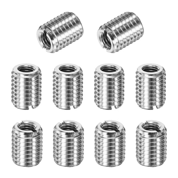 Uxcell 10-Pcs Thread Adapters Sleeve Reducing Nut M14x2 Male to M8x1.25 Female 18mm H Nut Screw Reducer