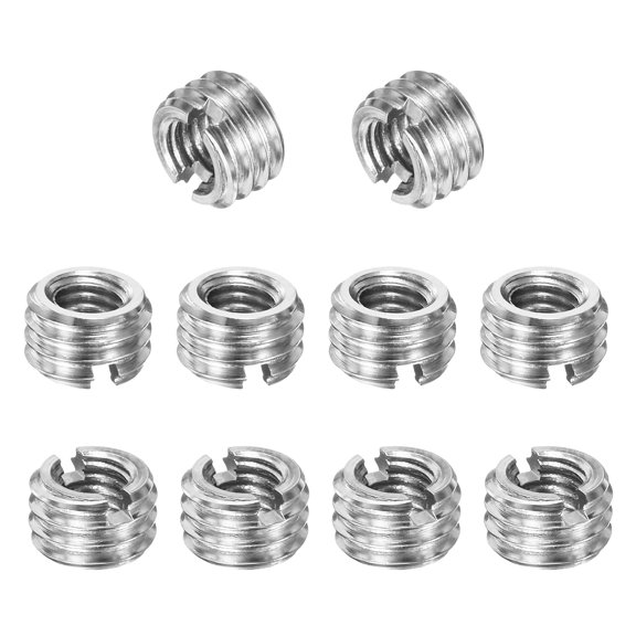 Uxcell 10-Pcs Thread Adapters Sleeve Reducing Nut M8x1.25 Male to M5x0.8 Female 5mm H Nut Screw Reducer