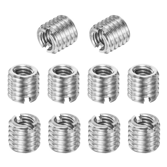 Uxcell 10-Pcs Thread Adapters Sleeve Reducing Nut M8x1.25 Male to M5x0.8 Female 7mm H Nut Screw Reducer