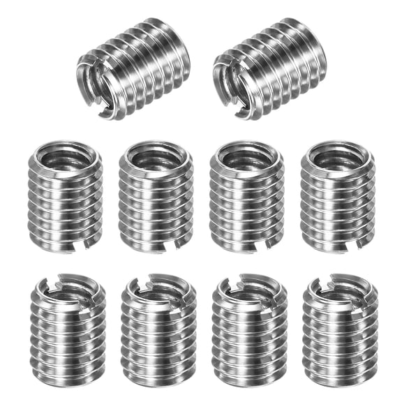 Uxcell 10-Pcs Thread Adapters Sleeve Reducing Nut M8x1.25 Male to M6x1 Female 10mm H Nut Screw Reducer