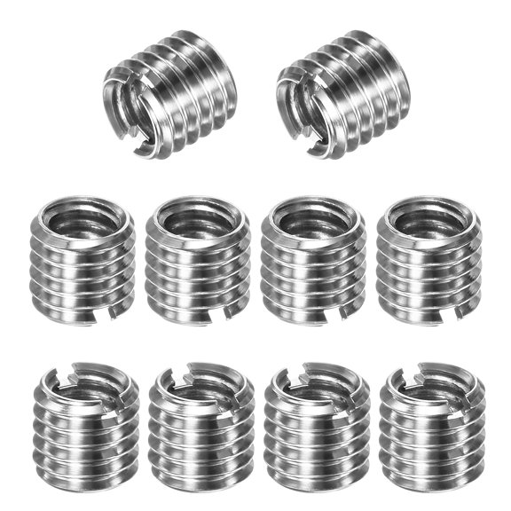 Uxcell 10-Pcs Thread Adapters Sleeve Reducing Nut M8x1.25 Male to M6x1 Female 8mm H Nut Screw Reducer