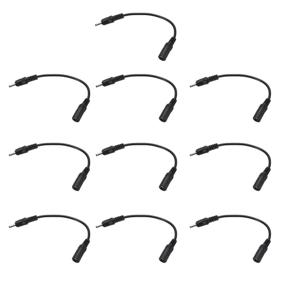 Uxcell 10 Pcs Tip Adapter Connector Converter 5.5x2.1mm to 3.0x1.1mm 17cm DC Power Connect