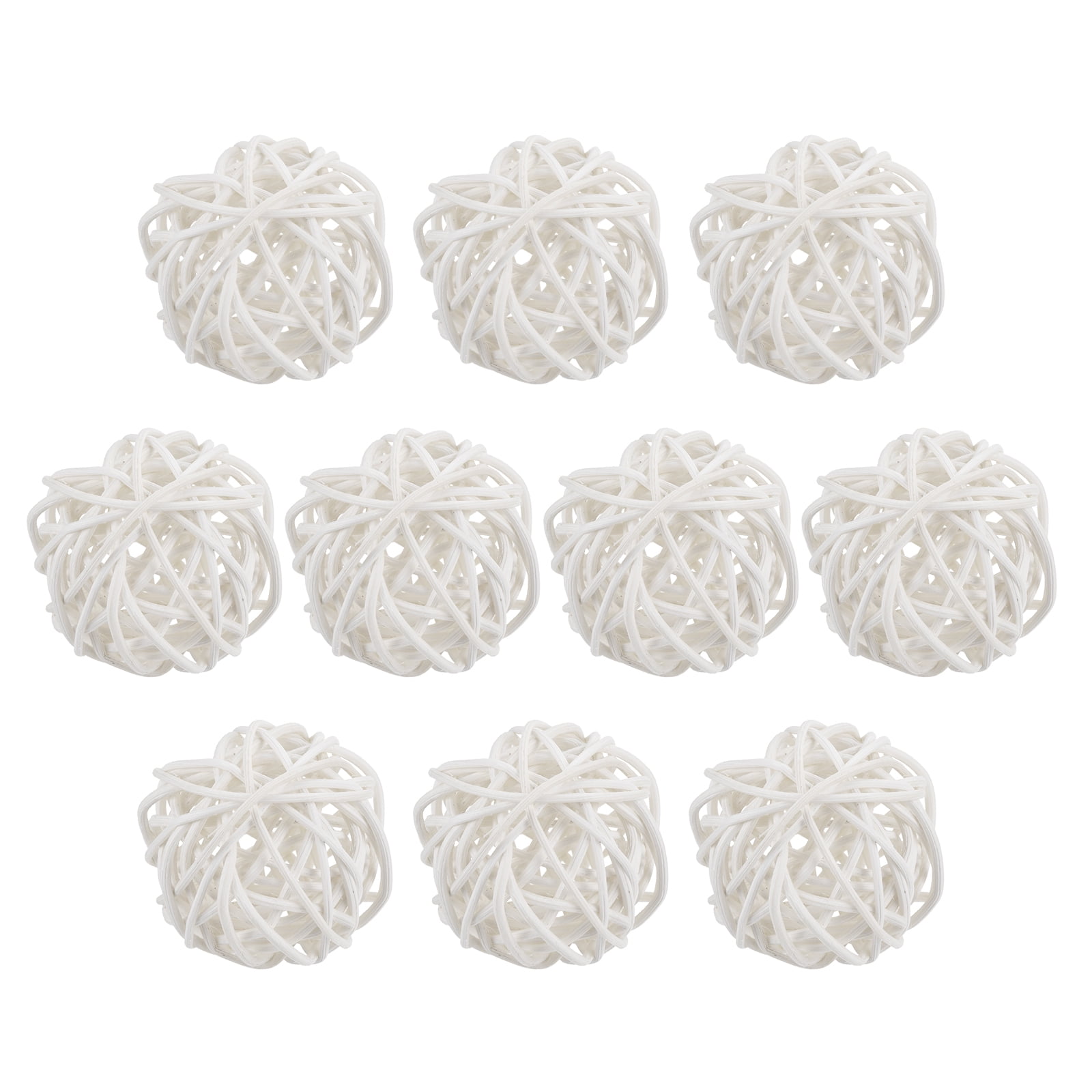 Uxcell 10 Pcs Wicker Rattan Balls 2 Inch Rattan Decorative Balls Vase Fillers for Wedding Party