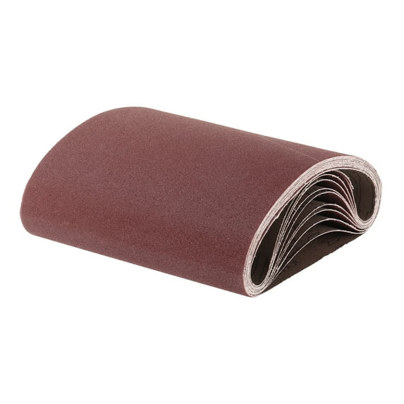 Uxcell 10 Pieces 8" x 19" Sanding Belts 120 Grits Aluminum Oxide Abrasive Belt Sander Paper Sanding Papers