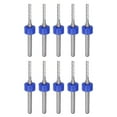 thumbnail image 1 of Uxcell 10 Pieces End Mill Bits 2mm Solid Carbide CNC Router Bit Engraving Cutter Tools, 1/8" Straight Shank, 1 of 6
