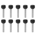 thumbnail image 1 of Uxcell 10 Pieces Knurled Clamping Knobs M6 x 35mm Metric Thread 304 Stainless Steel 16mm Matte Head Thumb Screws Black, 1 of 6