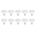 thumbnail image 1 of Uxcell 10 Pieces Star Knobs M6 x 10mm Thread 25mm 6-Point Head Stud Knob Hand Clamping Screw White, 1 of 6