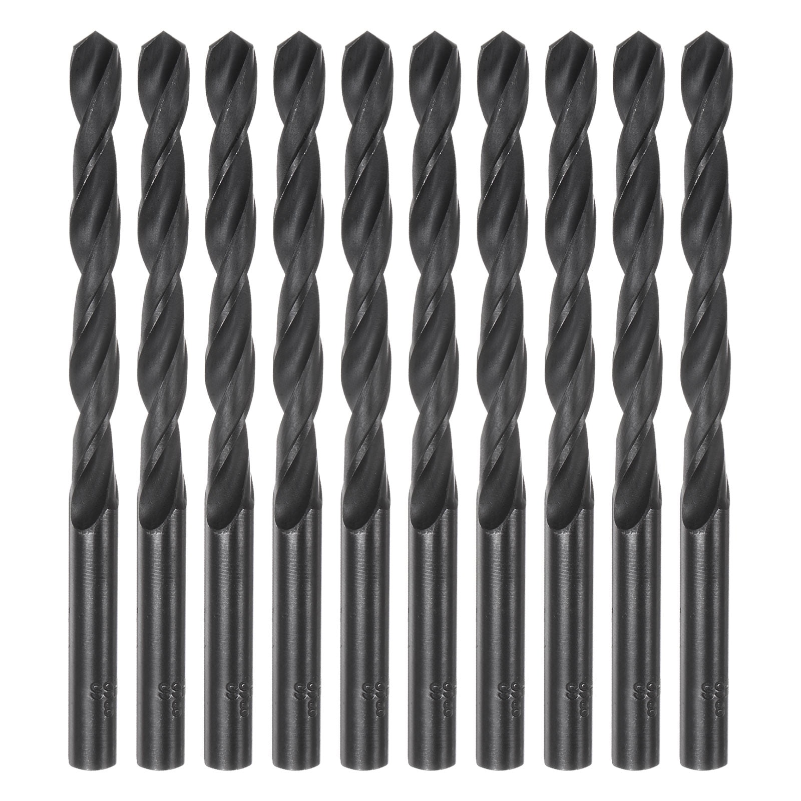 Uxcell 10 Pieces Twist Jobber Drill Bits 8mm Nitride Coated High Speed Steel (HSS) 4341