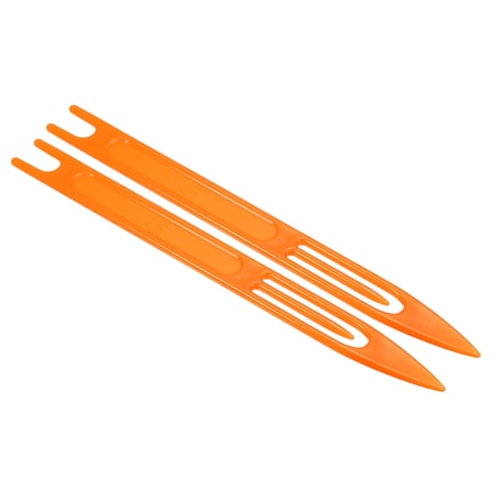 Uxcell 10# Plastic Netting Needle Shuttles Net Repair Mending Tool, Orange 2 Pack