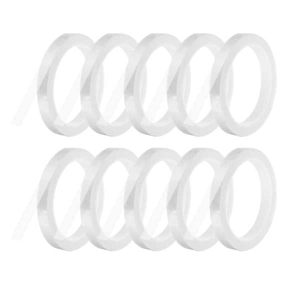 Uxcell 10 Rolls Whiteboard Tape Graphic Chart Tape 12mm 54.7 Yard Art Tape Thin Self-Adhesive Pinstripe Tape Masking Tape, Clear