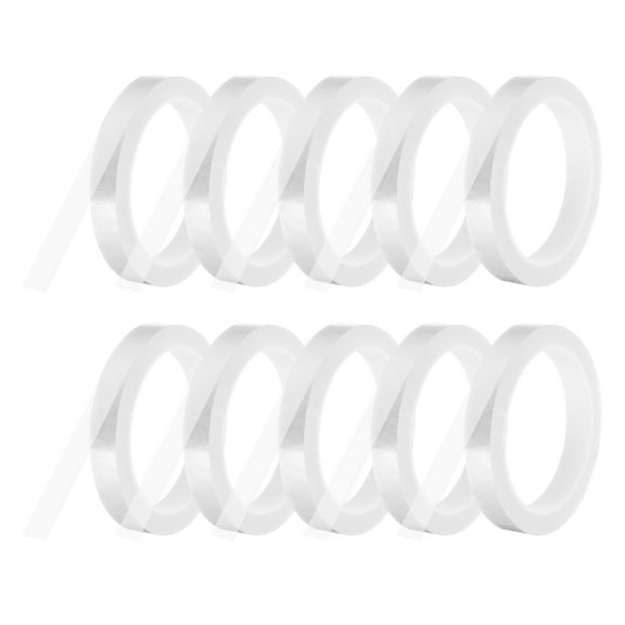 Uxcell 10 Rolls Whiteboard Tape Graphic Chart Tape 15mm 54.7 Yard Art Tape Thin Self-Adhesive Pinstripe Tape Masking Tape, Clear