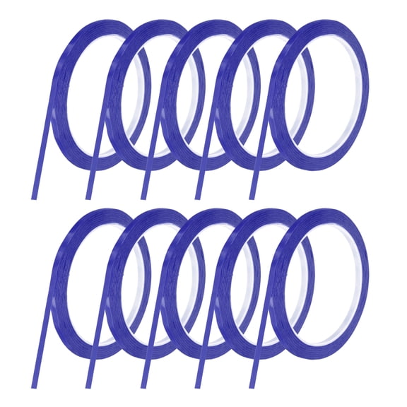 Uxcell 10 Rolls Whiteboard Tape Graphic Chart Tape 5mm 54.7 Yard Art Tape Thin Self-Adhesive Pinstripe Tape Masking Tape, Blue