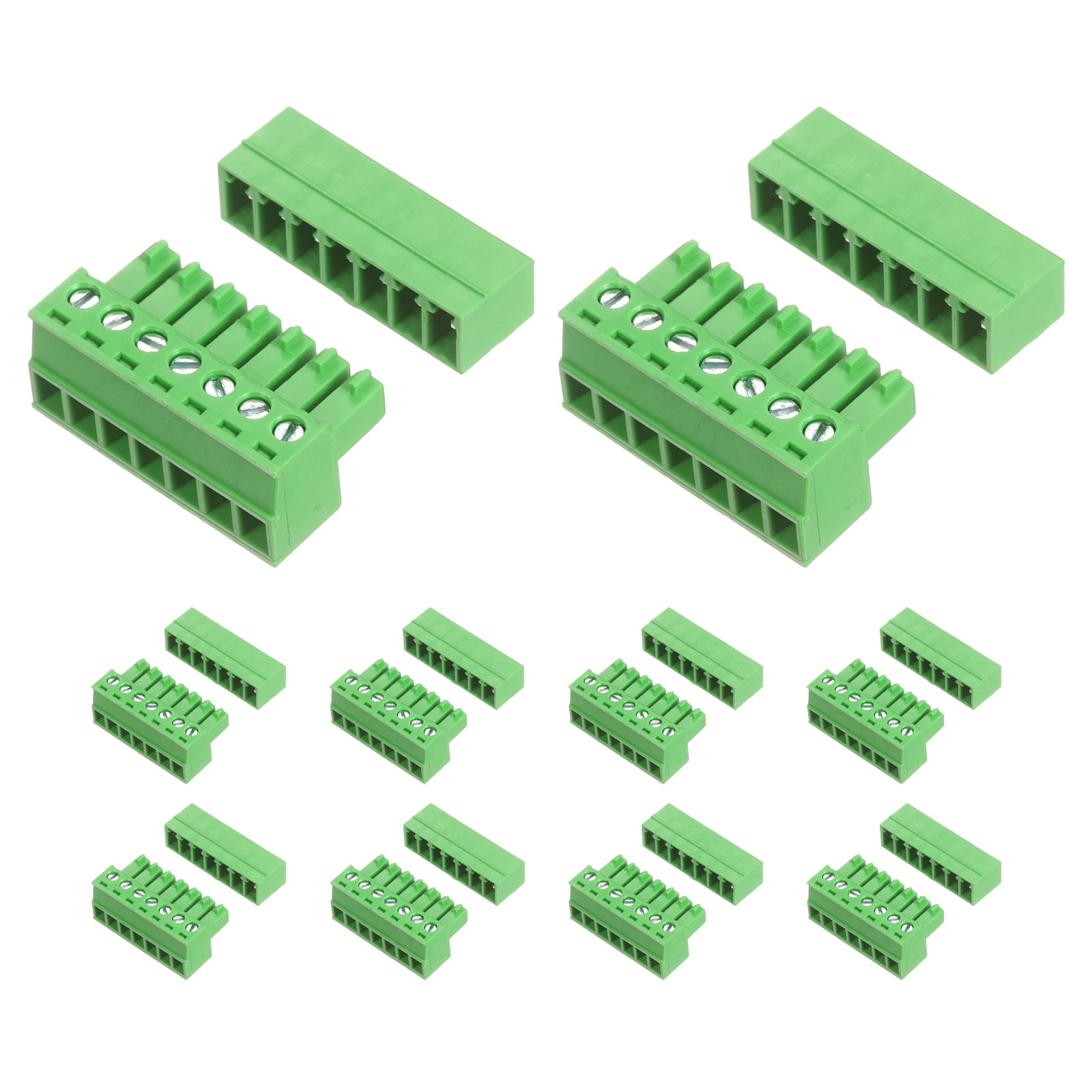 Uxcell 10 Set 7 Pin 3.81mm Pitch PCB Mount Screw Terminal Block ...