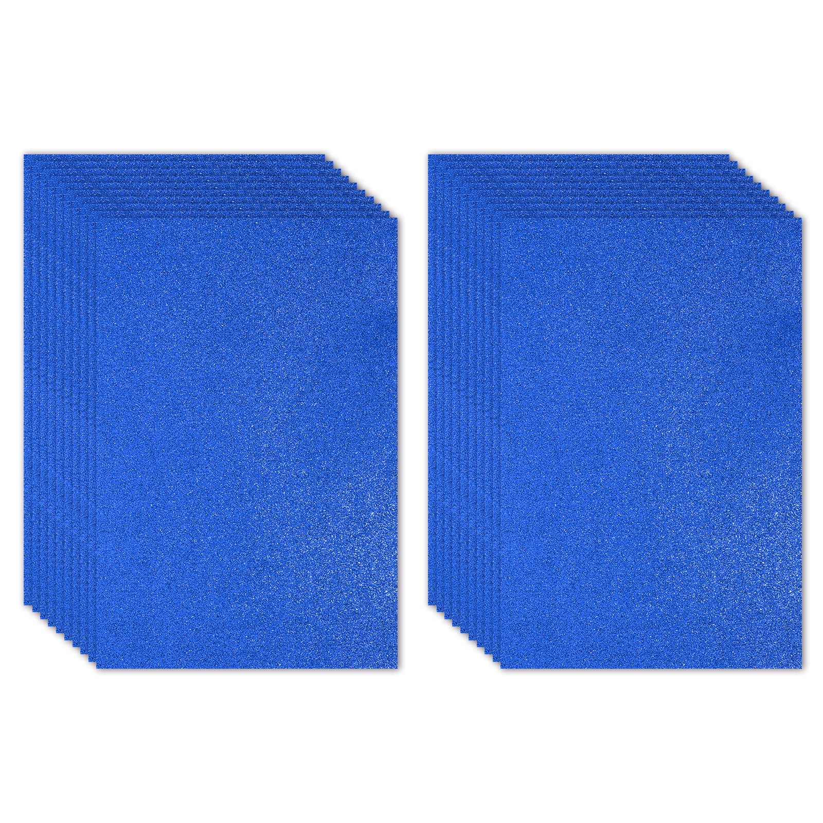 Uxcell 10 Sheets 2mm Glitter Foam Sheet, 16" x 12" Blue Sparkle EVA Paper