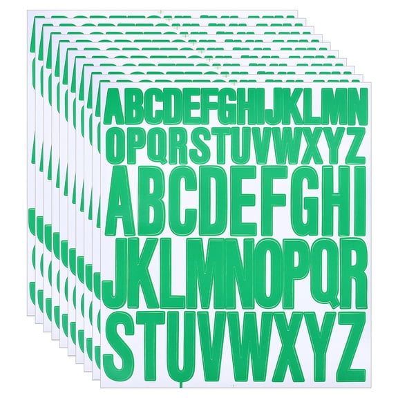 Uxcell 10 Sheets Letter Stickers, Self-Adhesive Alphabet Stickers for Bulletin Board Letters Kit Mailbox Numbers Labels DIY Crafts Art Making, Green
