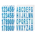 thumbnail image 1 of Uxcell 10 Sheets Mailbox Numbers and Letters for Indoor and Outdoor Decal, Blue in White, 1 of 5