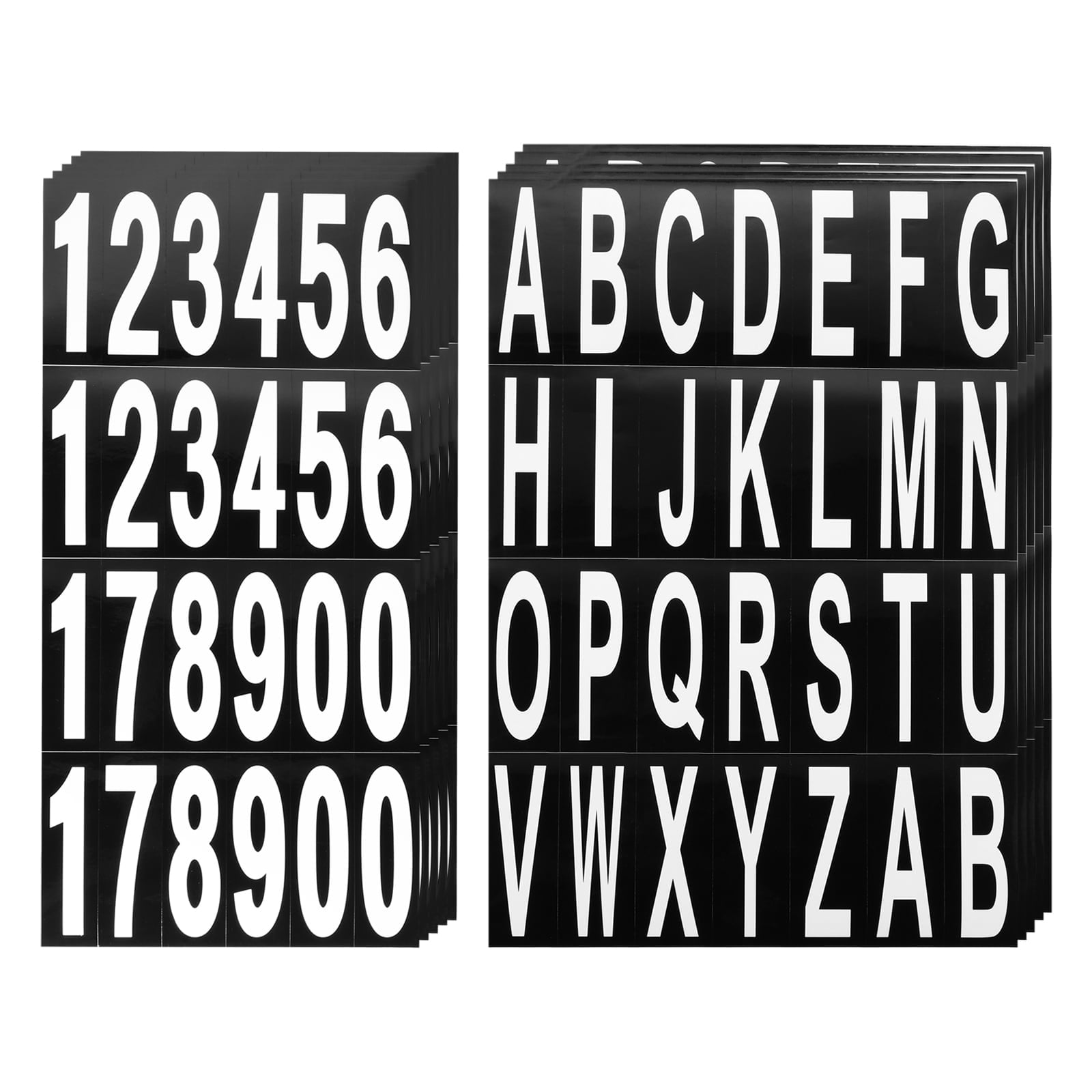 Uxcell 30 Pcs Reflective Mailbox Numbers - 2 Inch Self-Adhesive Vinyl Numbers, Waterproof House Address Stickers With Scraper (Black)