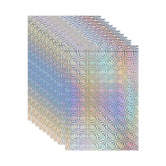 Uxcell 10 Sheets Metallic Foil Paper, A4 Thick 250gsm Cardstock Foil 8.3" x 11.7" Shiny Mirror Glitter Paper Sheets for Crafts Scrapbooks Cards Party Decorations, Snowflakes