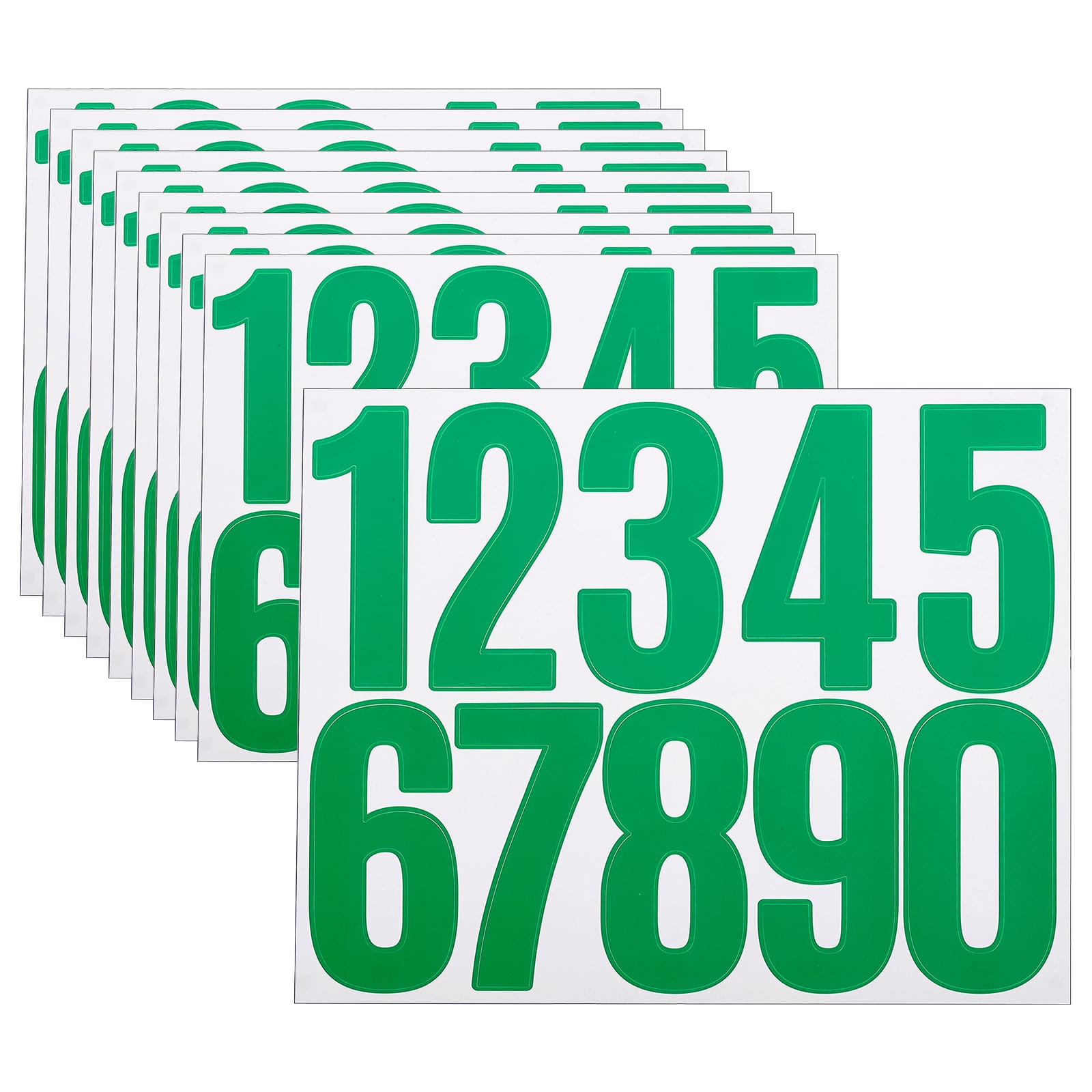Uxcell 10 Sheets Vinyl House Numbers 3 Inch Self-Adhesive Number ...