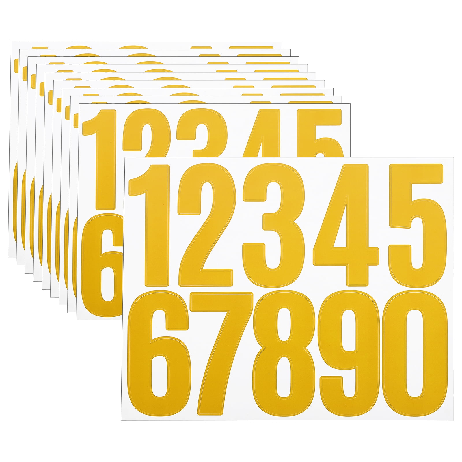 Uxcell 10 Sheets Vinyl House Numbers 3 Inch Self-Adhesive Number ...
